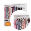 Ver imagem 3 de Guarda-Roupa Solteiro com 6 Portas e 2 Gavetas 153cm Multimóveis CR35562 Branco/Madeirado