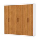 Ver imagem 2 de Guarda-Roupa Solteiro com 6 Portas e 2 Gavetas 153cm Multimóveis CR35562 Branco/Madeirado