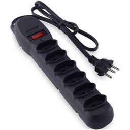 Filtro de Linha Force Line, Protetor contra Surtos Adaptor Novo Padrão, 6 Tomadas - 1 Filtro de Linha Force Line, Protetor contra Surtos Adaptor Novo Padrão, 6 Tomadas - 1