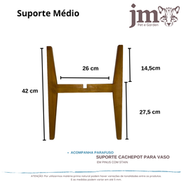Suporte Cachepot P/ Vasos de Plantas Alto Luxo Médio - 3