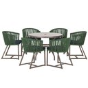 Ver imagem 1 de Mesa com 6 Cadeiras de Jantar Noronha E12 Trama Original Verde