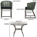 Ver imagem 2 de Mesa com 6 Cadeiras de Jantar Noronha E12 Trama Original Verde