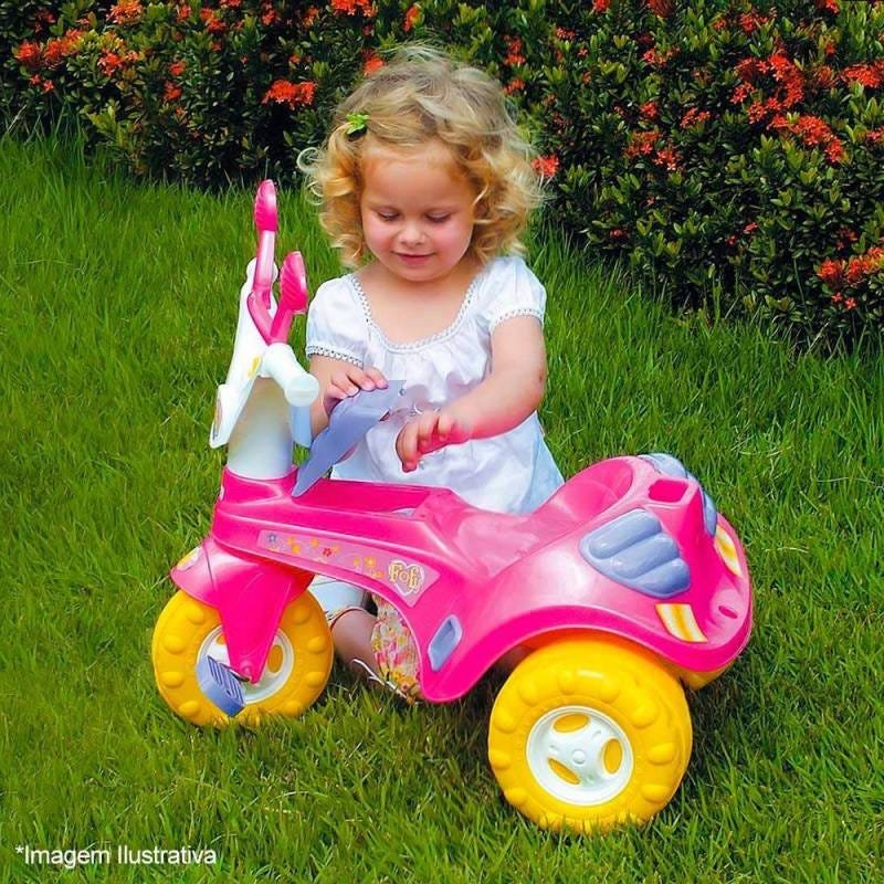 Triciclo Infantil Bandeirante Velobaby com Buzina Rosa