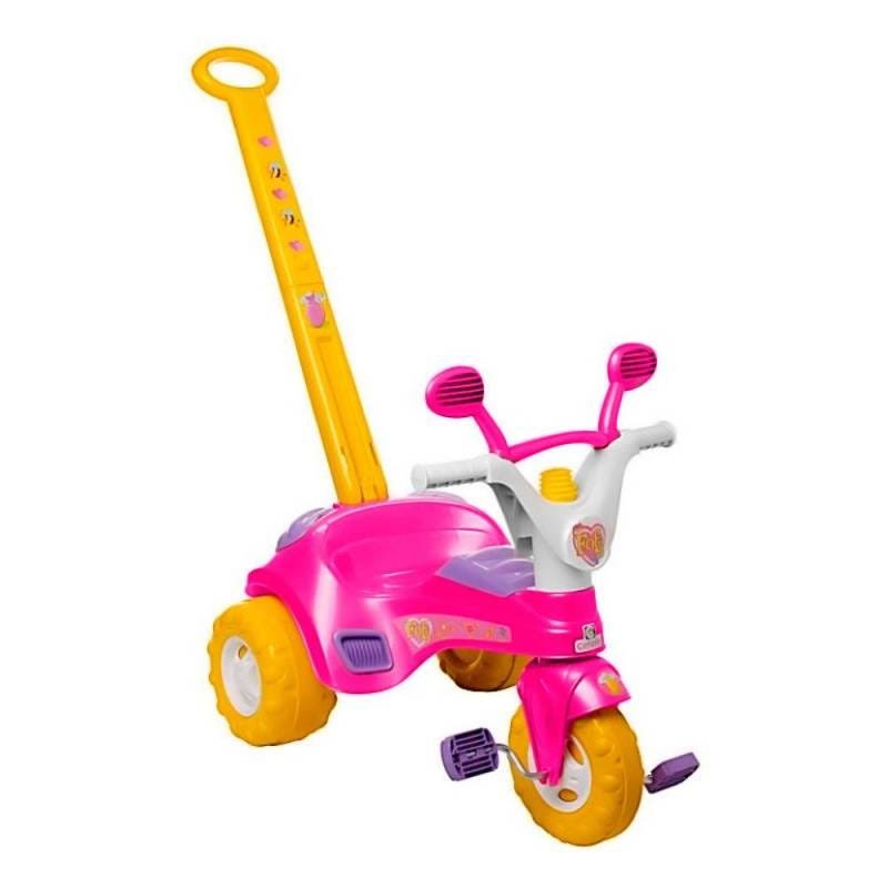 Triciclo Infantil Bandeirante Velobaby com Buzina Rosa