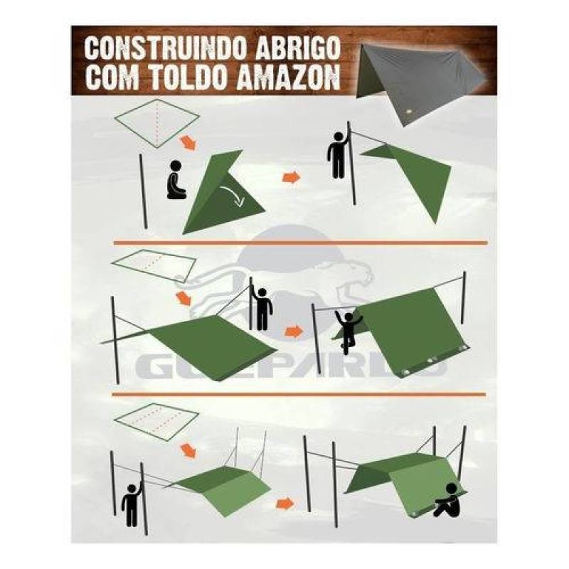 Toldo Para Barraca E Rede Camping Bivaque Guepardo Amazon Verde - 2