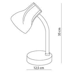 Luminária De Mesa Escritório Spiralle Vermelha  Startec - 3