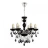 Lustre Candelabro Cristal 6 Braços Nice Startec Preto E14 - 3