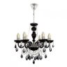 Lustre Candelabro Cristal 6 Braços Nice Startec Preto E14 - 1