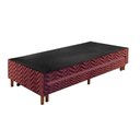 Ver imagem 4 de Cama Box Base c/Auxiliar com Auxiliar Sommier Rústico Wine (88x188x30) - Paropas