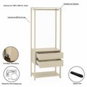 Ver imagem 7 de Guarda-Roupa Closet Modulado Siena 264cm 4 Gavetas 2 Cabideiros e 12 Prateleiras Yescasa Bege/Off White