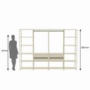 Ver imagem 4 de Guarda-Roupa Closet Modulado Siena 264cm 4 Gavetas 2 Cabideiros e 12 Prateleiras Yescasa Bege/Off White