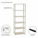 Ver imagem 6 de Guarda-Roupa Closet Modulado Siena 264cm 4 Gavetas 2 Cabideiros e 12 Prateleiras Yescasa Bege/Off White