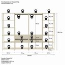 Ver imagem 5 de Guarda-Roupa Closet Modulado Siena 264cm 4 Gavetas 2 Cabideiros e 12 Prateleiras Yescasa Bege/Off White