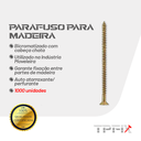 Ver imagem 3 de Parafuso Chipboard Philips para Madeira 4,5x35mm 1000 Unidades