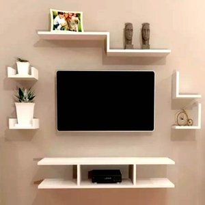 Kit Rack Prateleiras e Nichos Mdf Branco Tx Prtbr015