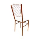 Ver imagem 4 de Cadeira para Cozinha reforçada cor Cobre assento branco encosto de grade Poltronas do Sul 1922
