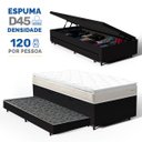 Ver imagem 2 de Cama Box Baú com Colchão de Espuma D45 Pillow Top Ortopédico Domo + Auxiliar Solteiro 88cm