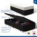 Ver imagem 5 de Cama Box Baú com Colchão de Espuma D45 Pillow Top Ortopédico Domo + Auxiliar Solteiro 88cm