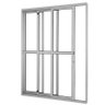 Porta de Correr Sasazaki Alumifort em Alumínio com Divisão Horizontal com Vidro Liso 3 Folhas - 2