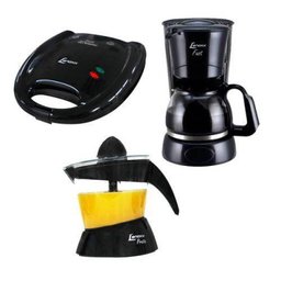 Conjunto Especial Lanche Lenoxx - Cafeteira Fast, Grill e Sanduicheira e Espremedor de Sucos 750 ml - 1 Conjunto Especial Lanche Lenoxx - Cafeteira Fast, Grill e Sanduicheira e Espremedor de Sucos 750 ml - 1