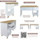 Ver imagem 3 de Conjunto Escritório Home: Escrivaninha 5934 + Estante 5333