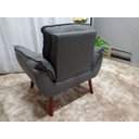 Ver imagem 3 de Kit 02 Poltrona Decorativa Opala Suede Cinza Escuro- Pandora Decor