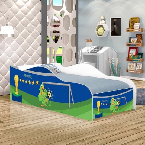 Cama Fun Copa do Mundo Solteiro com Colchão