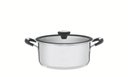Ver imagem 1 de Caçarola Solar Silicone Rasa 20 Cm 2,9 L em Aço Inox Fundo Triplo com Tampa e Alças em Silicone Tram