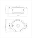 Ver imagem 3 de Caçarola Solar Silicone Rasa 20 Cm 2,9 L em Aço Inox Fundo Triplo com Tampa e Alças em Silicone Tram