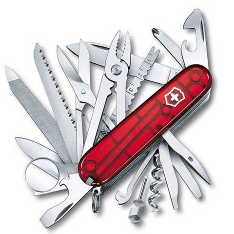 Canivete Victorinox Swisschamp 33 funções vermelho translucido 9.1 cm 1.6795.T