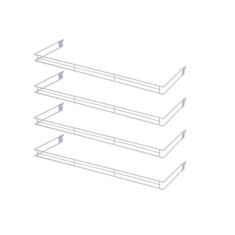 Kit - 4 Aparador Aramado em U 30x91cm Branco - Sa Gondolas