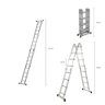 Escada Articulada Multifuncional 4x4 Alumínio Prizi 16 Degra - 5
