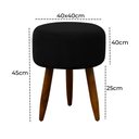 Ver imagem 4 de Puff Banqueta Decorativo Pés Madeira