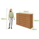 Ver imagem 2 de Comoda Sapateira Vedra 7 Gavetas 2 Portas - Lp - Rei de Casa Amendoa Clean