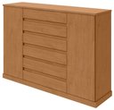 Ver imagem 1 de Comoda Sapateira Vedra 7 Gavetas 2 Portas - Lp - Rei de Casa Amendoa Clean
