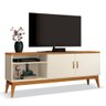 Rack Bancada para Sala Tv até 60 Polegadas Star Cedro/off White - 2
