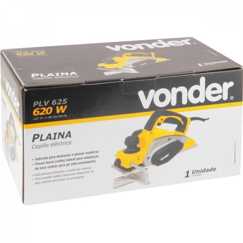 Plaina Elétrica Plv625 Vonder 620w - Vonder - 127v - 2