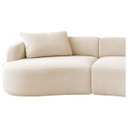 Ver imagem 5 de Sofá 3 Lugares Bellagio 180cm Orgânico Luxo Recepção Escritório Bouclé