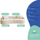 Ver imagem 4 de Sofá 3 Lugares Bellagio 180cm Orgânico Luxo Recepção Escritório Bouclé