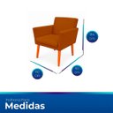 Ver imagem 7 de Kit 2 Poltrona Cadeira para Sala Confortável e Minimalista Paris em Suede