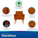 Ver imagem 3 de Kit 2 Poltrona Cadeira para Sala Confortável e Minimalista Paris em Suede