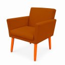 Ver imagem 5 de Kit 2 Poltrona Cadeira para Sala Confortável e Minimalista Paris em Suede