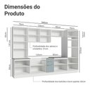 Ver imagem 3 de Armário de Cozinha Completa 340cm Branco/cinza Lux Madesa 02 Branco/cinza