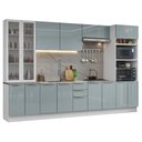 Ver imagem 2 de Armário de Cozinha Completa 340cm Branco/cinza Lux Madesa 02 Branco/cinza