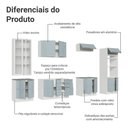 Ver imagem 5 de Armário de Cozinha Completa 340cm Branco/cinza Lux Madesa 02 Branco/cinza