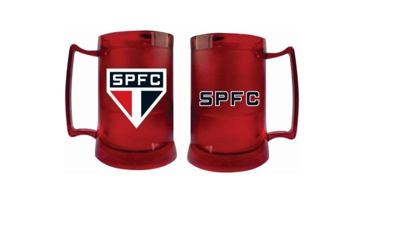 Caneca de gel vermelho-São Paulo SPFC