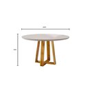 Ver imagem 7 de Conjunto Natalle Mesa 1,2m 4 Cadeiras Maciça Móveis Mundial Mel/offwhite/cinza Profundo