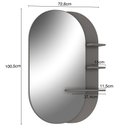 Ver mais imagens de Conjunto Banheiro Gabinete Suspenso Com Cuba E Espelho Vicenza B06 Preto Magneto Nogal - Lyam Decor