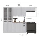 Ver imagem 5 de Cozinha Compacta Modulada Nara 12 Portas 2 Gavetas MDF 280cm Branco Fidelita Móveis