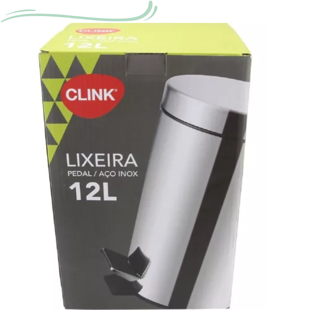 Super Lixeira 12 Litros Aço Inox Brilhante C/ Pedal - 6